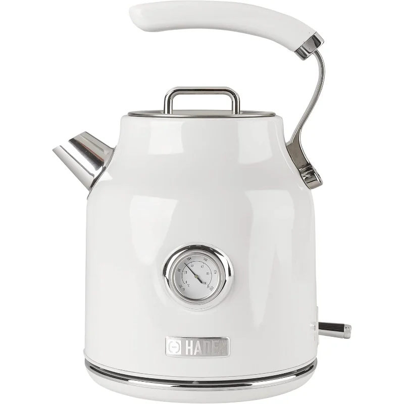 

Haden Dorset 1.7 Liter Stainless Steel Electric Kettle, Hot Water Kettle with 360-Degree Base and Auto Shutoff, Ivory & Chrome