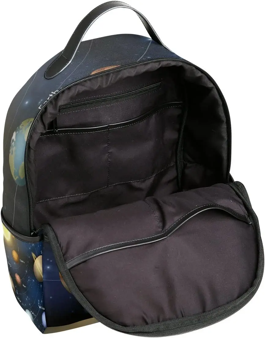 Planet Solar System Polyester Backpack School Travel Bag