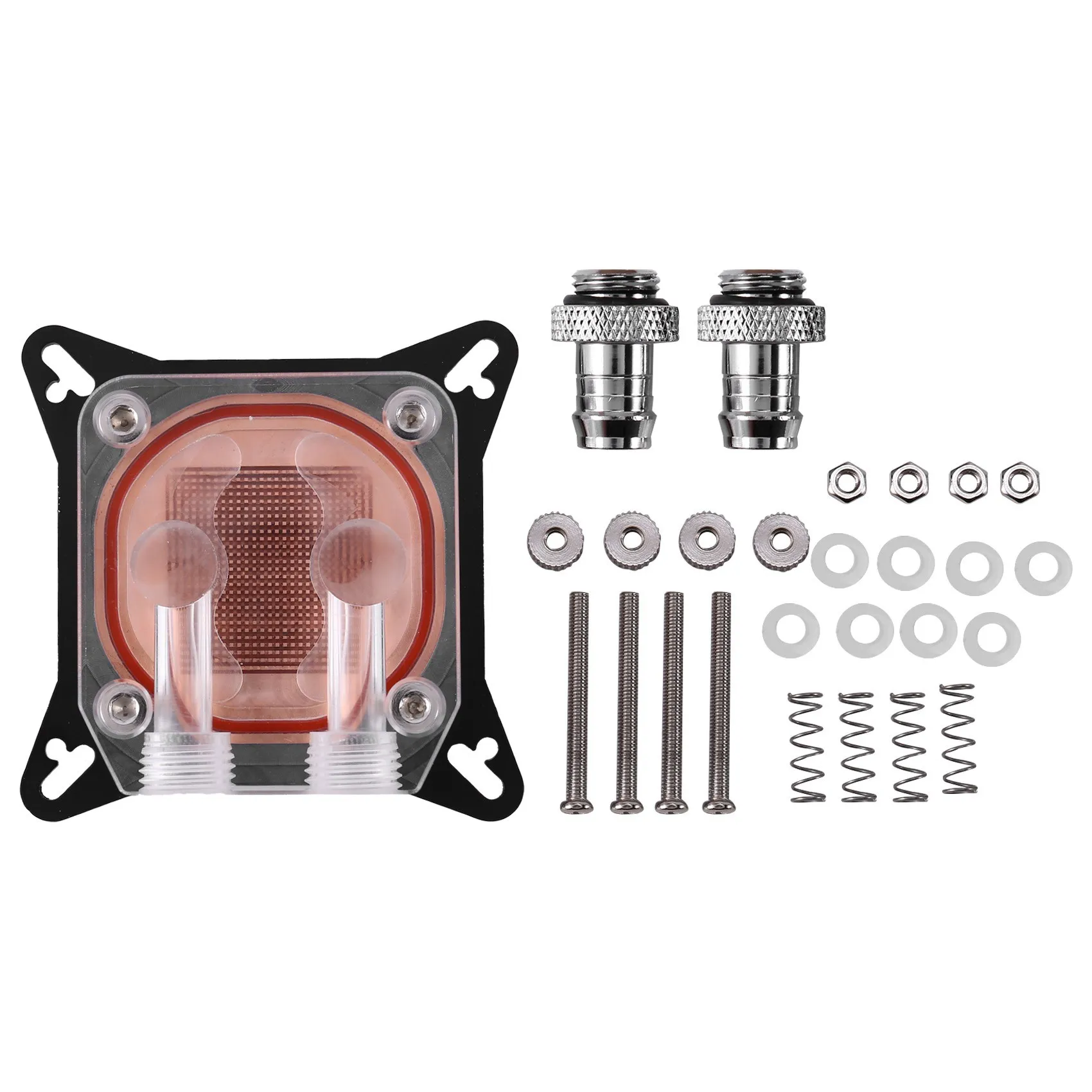 Gpu Water Block Cooling Double Channel Of Copper Column Video Image Card Water Cooler Radiator 0.4Mm For Amd W40-AEF7