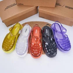 Nowy styl letnie Melissas EVA Out podeszwa sandały damskie na platformie Roma żelowe buty modne damskie gruba podeszwa sandały plażowe