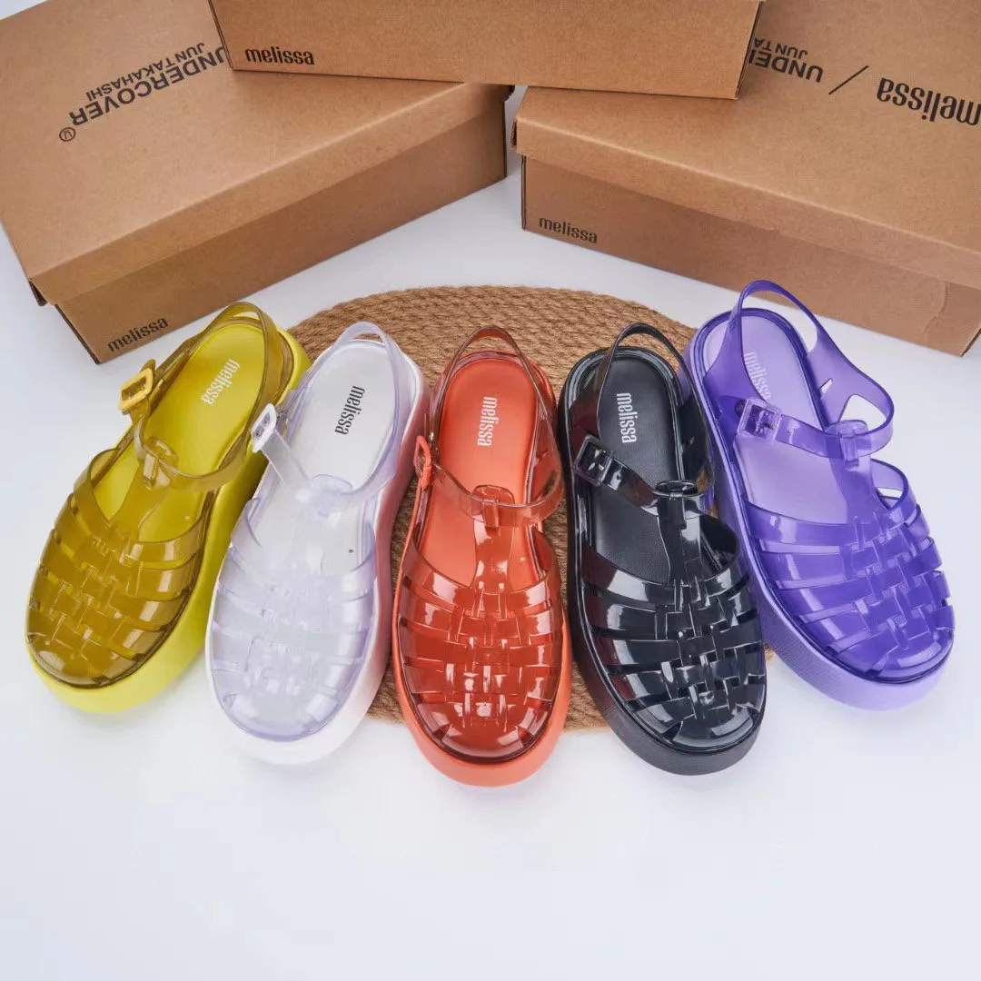 New Style Summer Melissas EVA Out Sole Sandals Women Platform Roma Jelly Shoes Fashion Ladies Thick Sole Beach Sandals