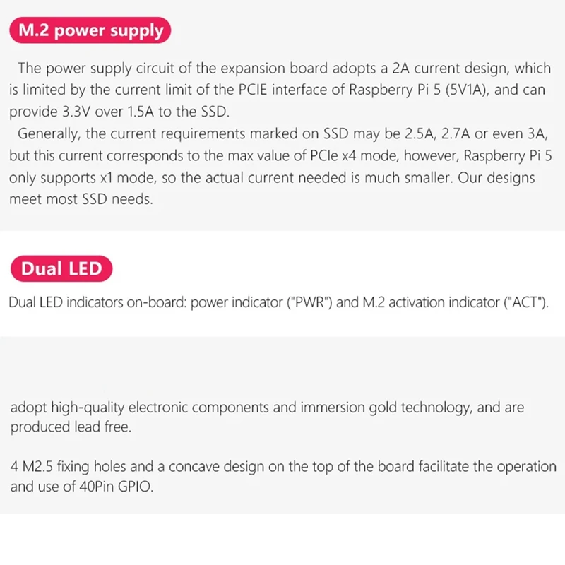 Raspberry Pi5 Poe PCIE to NVME SSD HAT 지지대, 2230 2242/2280 SSD 지지대, 5V4.5A 출력, 내구성 있고 사용하기 쉬움, MPS2280