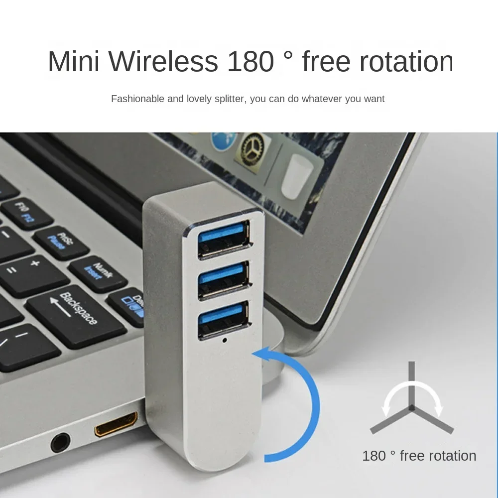 

3-port Mini USB Hub USB3.0 High-speed Interface Is Suitable for PC Laptop Mobile Phone U Disk Reader