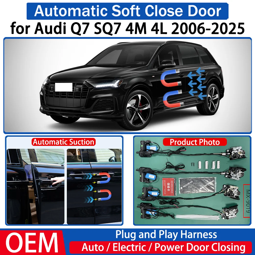 

ZJCGO for Audi Q7 SQ7 4M 4L 2006-2025 Car Automatic Soft Close Door Electric Suction Kit Auto Power Closing System Plug＆play
