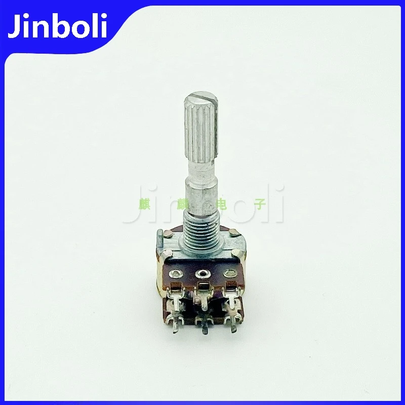 3PCS WTH148 16 Type B50K B503 6-Pin Double Speaker Amplifier Audio Volume Potentiometer Flower Shaft Length 30mm