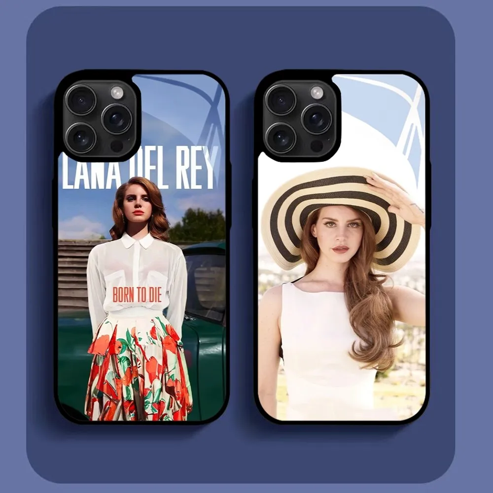 L-Lana Del R-Rey Phone Case For iPhone16 15 14 13 12 11 Pro Xs Max Mini XR X 7 8 Plus luxury Mirror Hard Funda