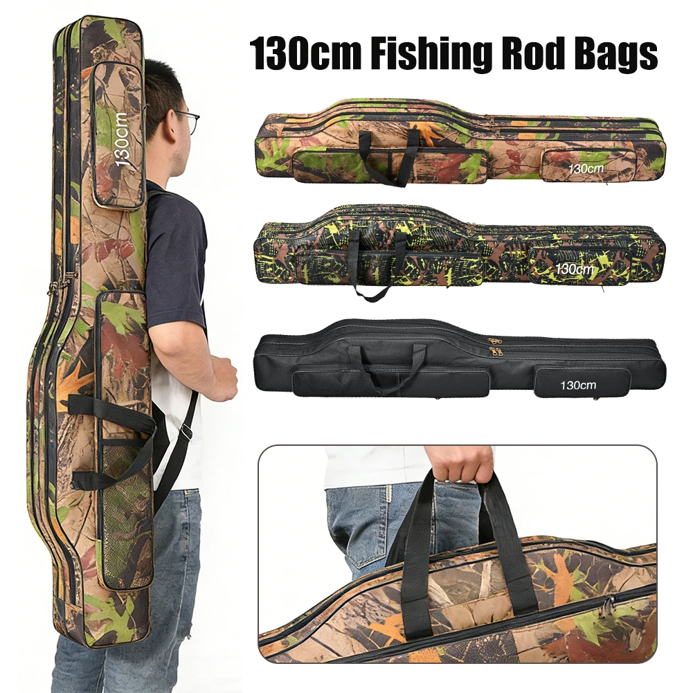 

Водонепроницаемая сумка-чехол для рыболовных снастей и катушек из Оксфорда, большая вместимость 130 см, для мужчин, для путешествий, подарок