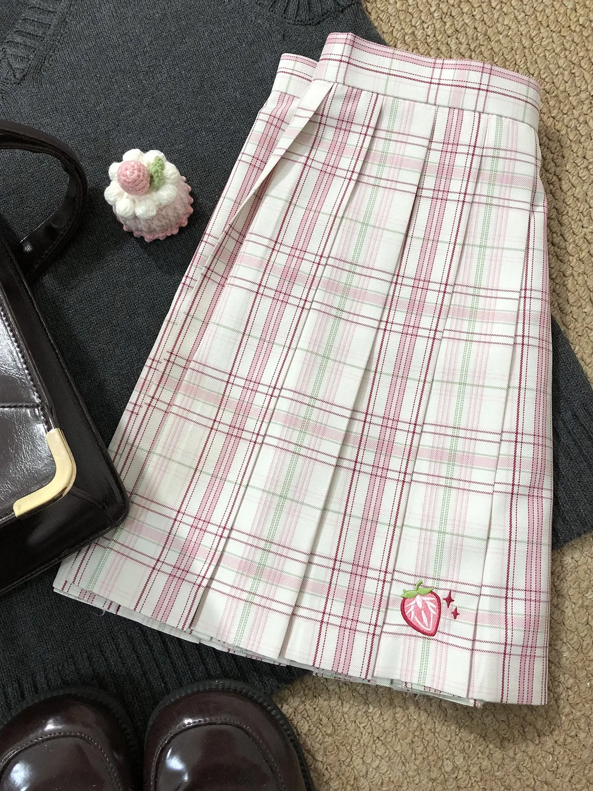 Summer JK Embroidered Japanese Sweet College Style Short Skirt pleated skirts