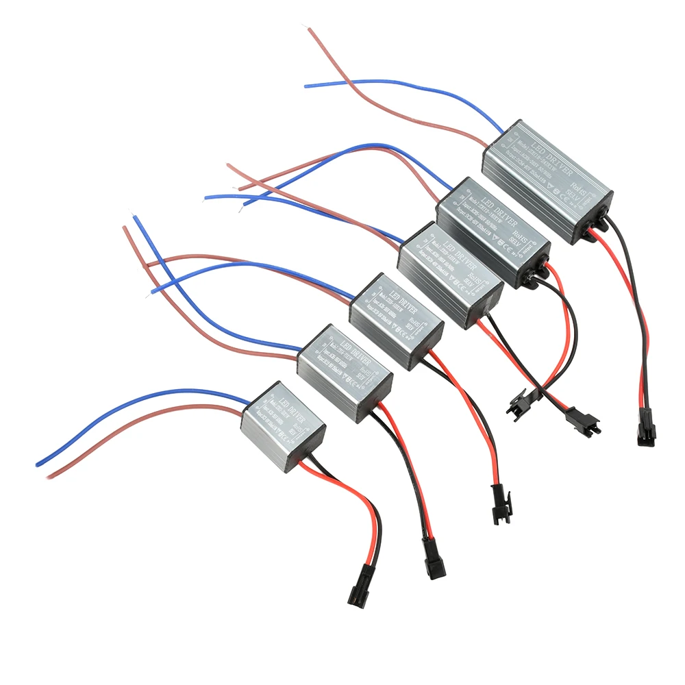 1-24W LED Driver Lighting Transformers AC85V-265V to DC3-80V Power Supply Adapter for Flood Light Spotlight