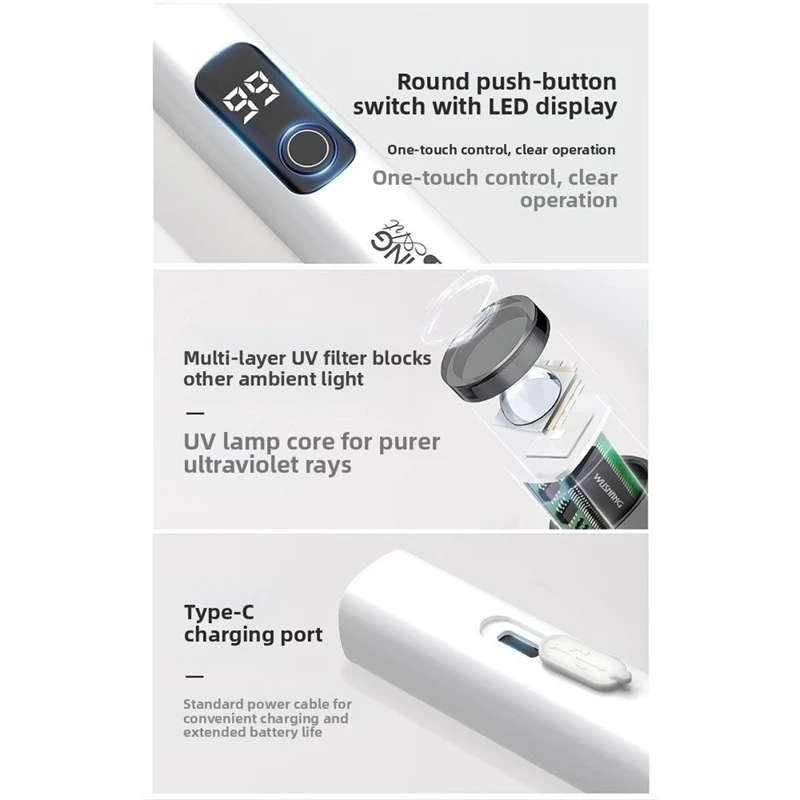 네일 UV LED 램프 데스크 디스플레이 포함 충전식 휴대용 전문 미니 네일 드라이어 스탠드 네일 아트용 탈착식 UV 램프