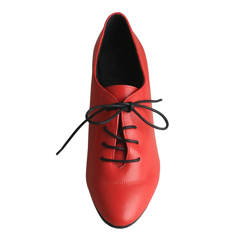 Stivaletti da ballo latino personalizzati rosso PU scarpe da ballo latino stivaletti donna 6.5CM