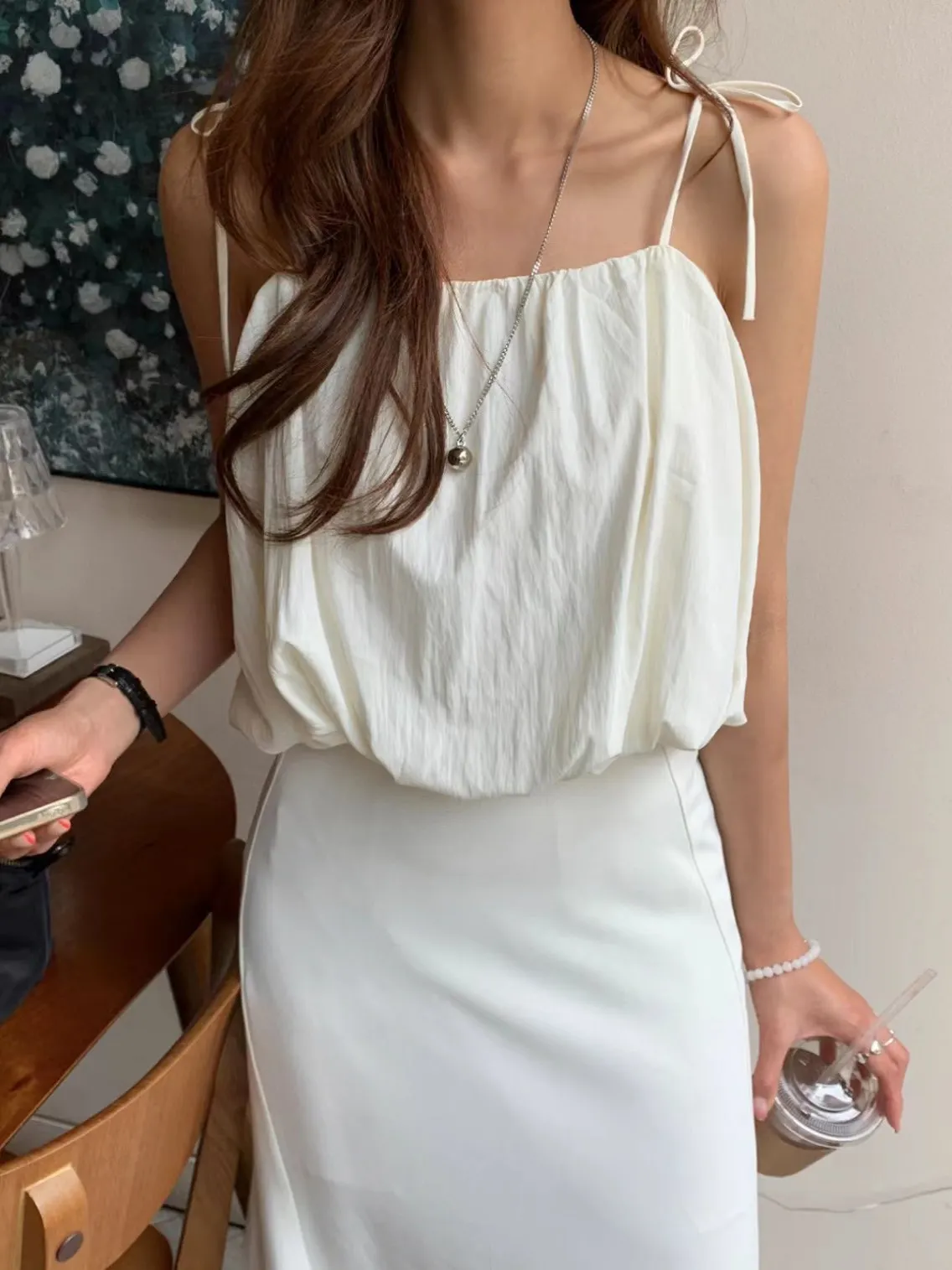 

Женский жилет с регулируемым ремешком, пышный, милый, универсальный, с высокой талией, облегающий, с фи-хвостом, юбка, модная смесь хлопка