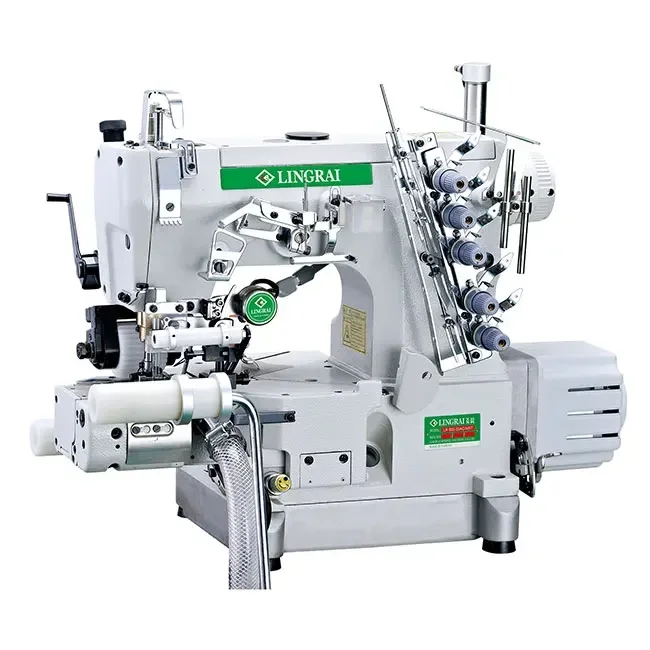 LR 600-33AC/AWT Industrial Interlock Sewing Machine Automatic Right Cutter Manual Feed Garment High Speed Lockstitch Chain