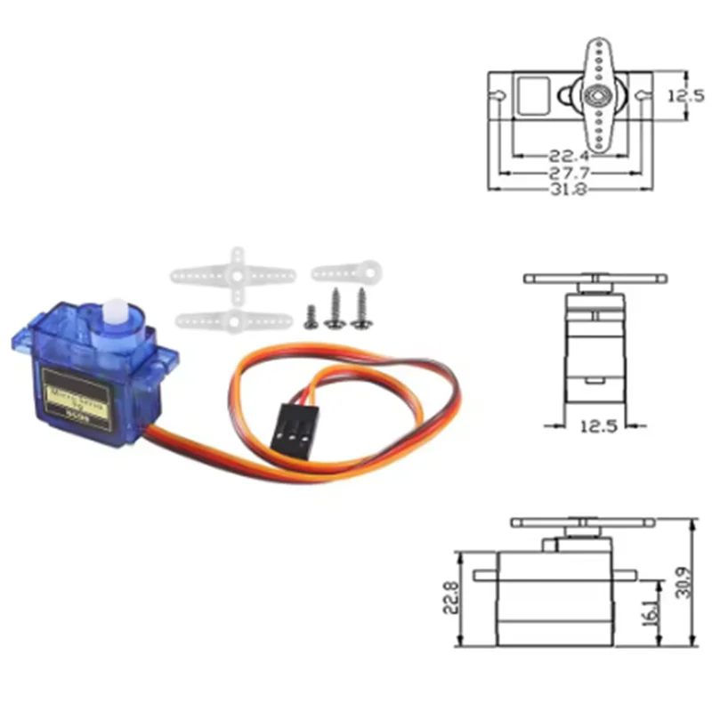 1-10PCS SG90 9G Micro Digital Servo Motor 180/360 Grad Starrflügel Getriebe servo Motor für Rc Hubschrauber Spielzeug Flugzeug Flugzeuge