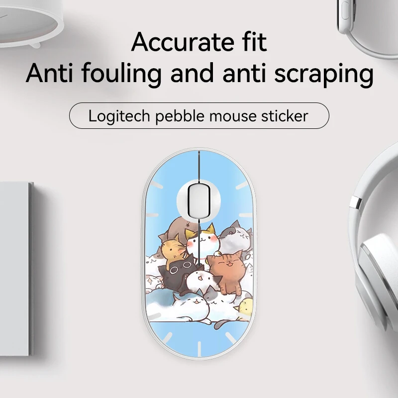 For Logitech Pebble Ultra Thin Wireless Mouse Soft Skin Cover Shockproof Dustproof Protective Protector All inclusive sticker