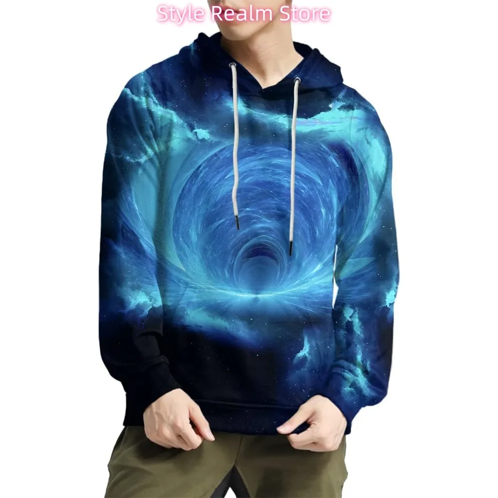 للجنسين 3D مطبوعة هوديس عارضة تجريب هوديي سترة البلوز Blue54