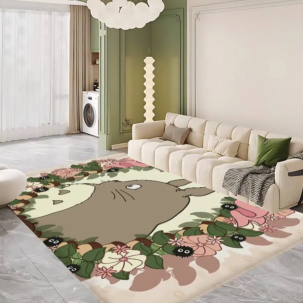 Cute Totoro Bathroom Mat Anti-slip Absorb Water Long Strip Cushion Bedroon Mat Welcome Doormat