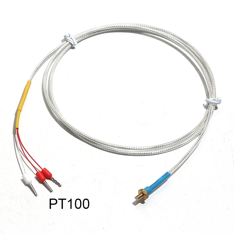 1PC K-Type M3 M4 ทองแดงสกรู Thermocouple Temperature Probe PT100 เซ็นเซอร์ความต้านทาน PTFE สาย 3D เครื่องพิมพ์เซ็นเซอร์อุณหภูมิ