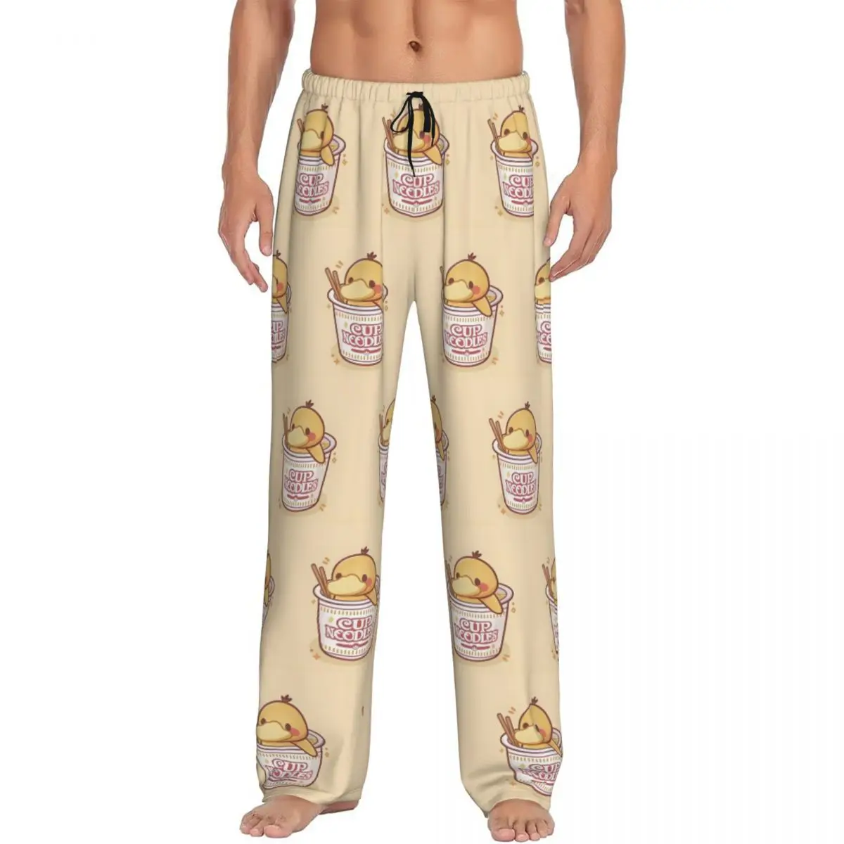 

Custom Men Ducks Pajama Pants Print Animated Film Sleep Sleepwear Bottoms with Pockets