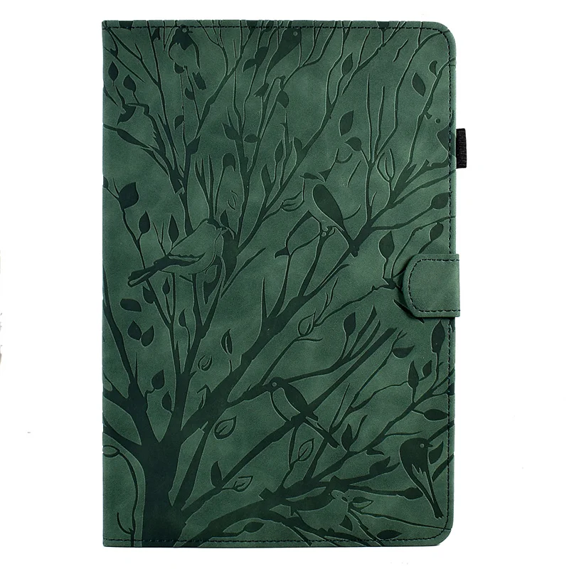 Funda For Samsung Tab A11 Case 8.7 inch Embossed Tree Magnetic Wallet Stand Tablet Coque For Galaxy Tab A11 2025 Case sm-x130