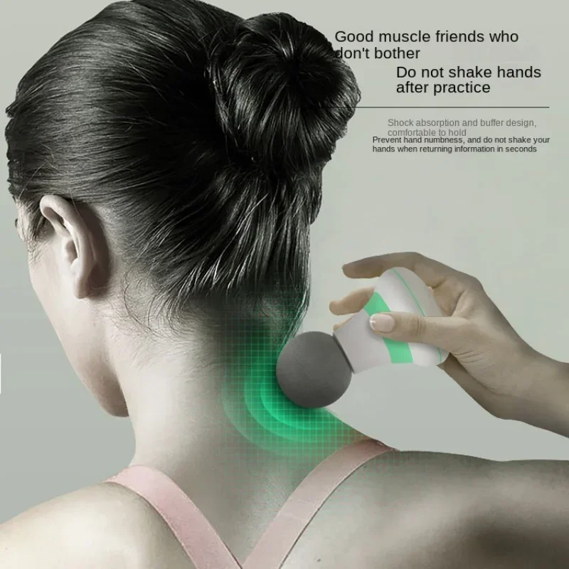 Handheld USB Charge Electric Mini Neck Massager Wave Vibrating Cellulite Relaxation Instrument Massage Waist Back Shoulder