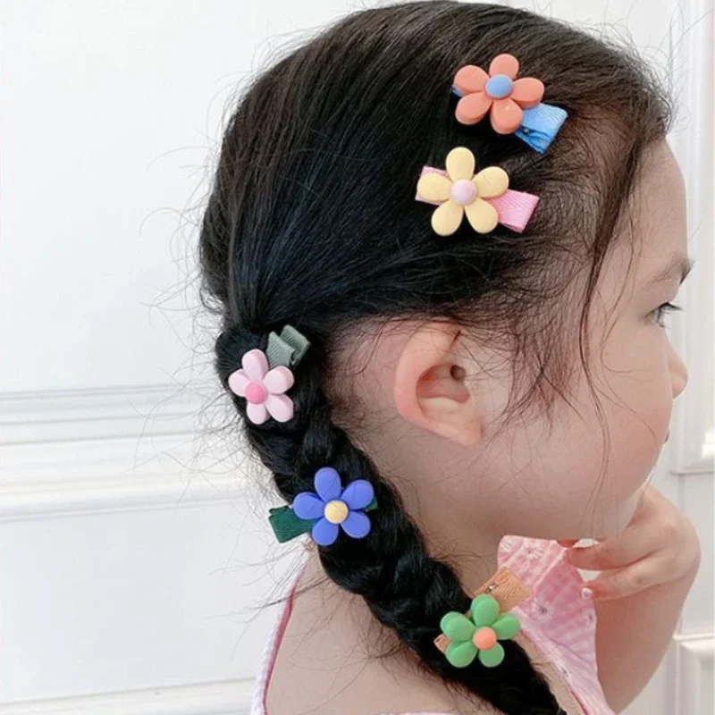 Épingle à cheveux princesse coréenne pour enfants, 5 pièces/ensemble, accessoires de cheveux pour bébés filles, épingle à cheveux cassée de dessin animé mignon, vêtements de sauna pour enfants