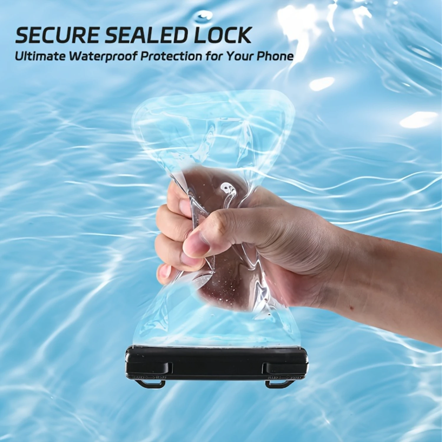 경량 PVC 휴대폰 방수 케이스, IPX8 다이빙 방수 핸드폰 가방, 15용 스크린 방수 휴대폰 파우치