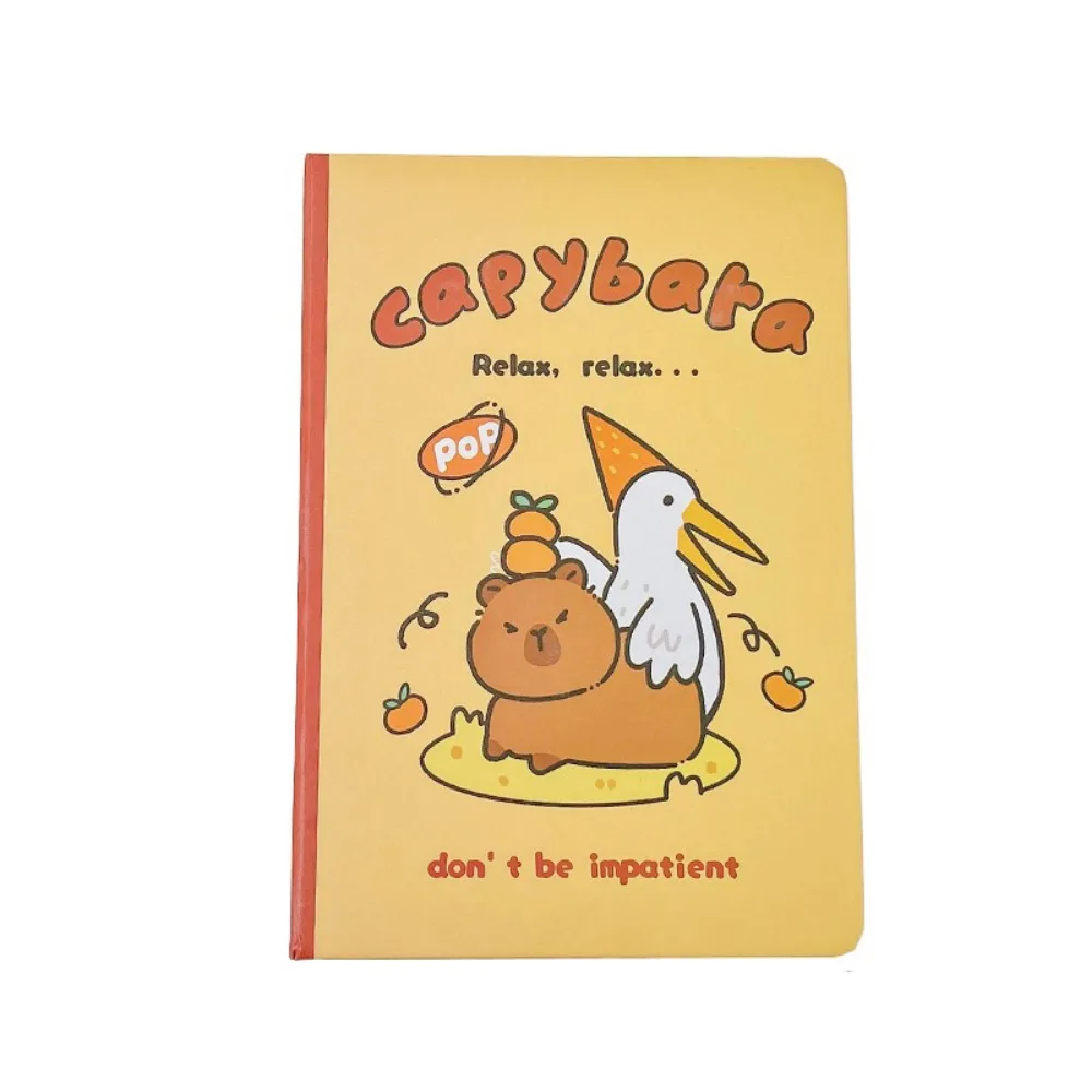 

Креативный блокнот с капибарой A5, портативный блокнот с героями мультфильмов, утолщенные внутренние страницы с принтом капибары, милый блокнот с капибарой