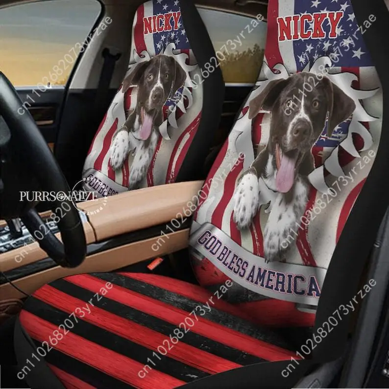 

God Bless America Car Seat Covers Universal Environmentally Friendly Interior Decorations Comfortable Breathable Car Seat Covers