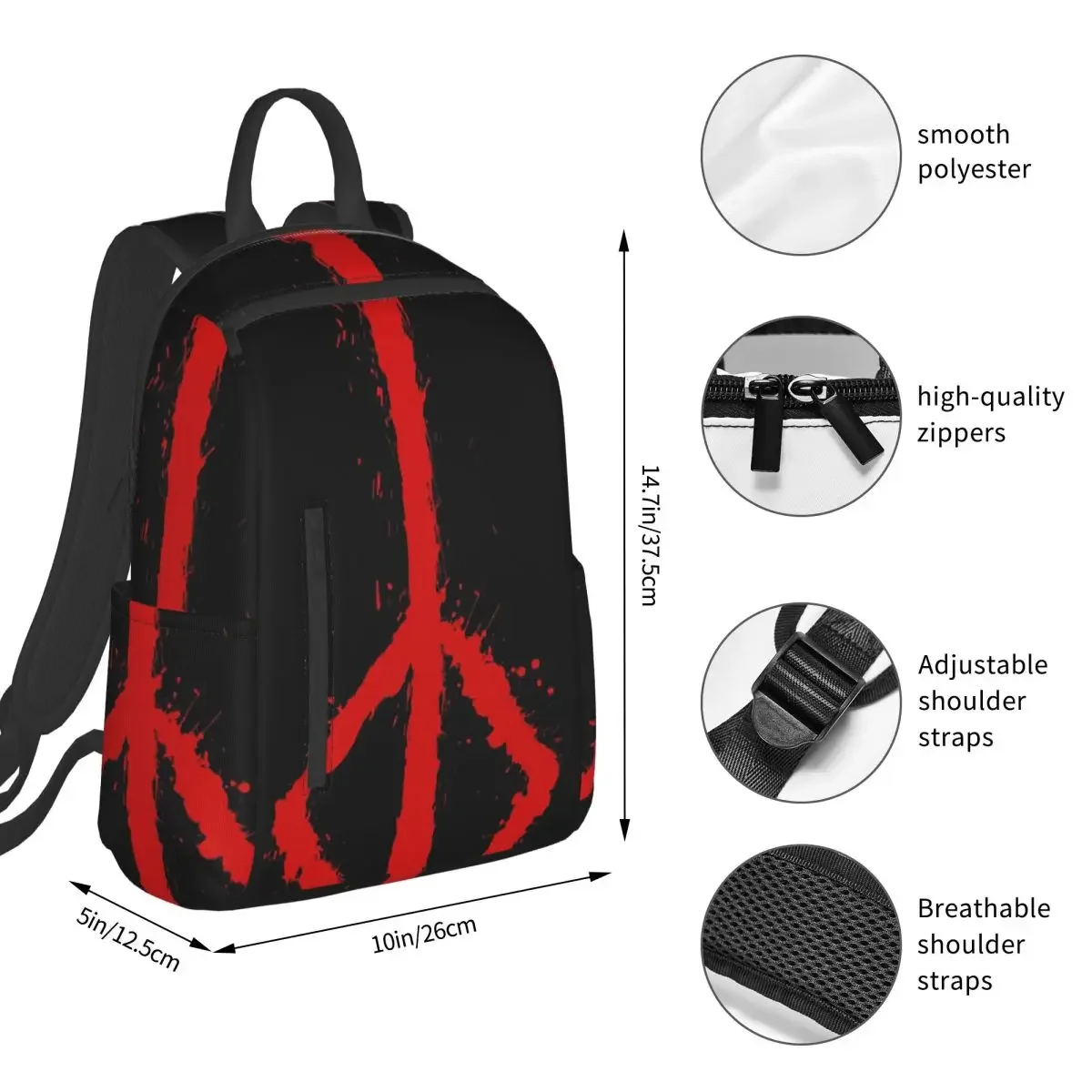 Bloodborne - Hunter Rune Backpack Student BookBag Kids School Bag Computer Shoulder Bags Boys Girls