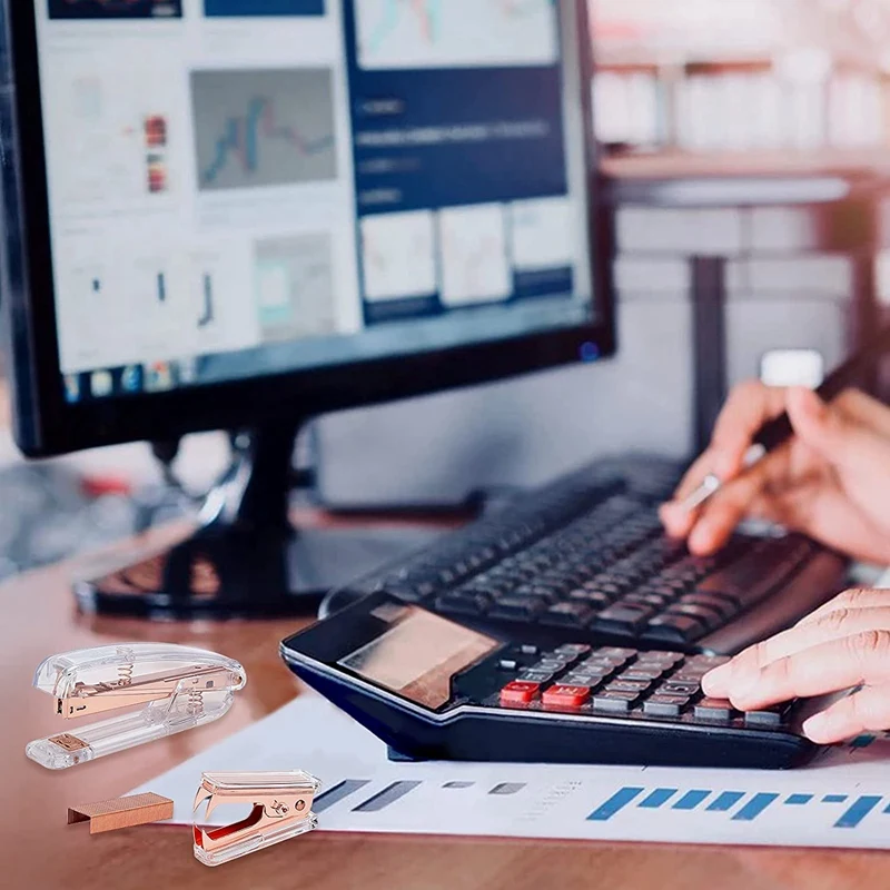 Material de Escritório Conjunto Com Removedor De Grampo De Latão, Dispensador De Fita, Acessórios De Mesa, 4 Kit, 24, 6 Padrão