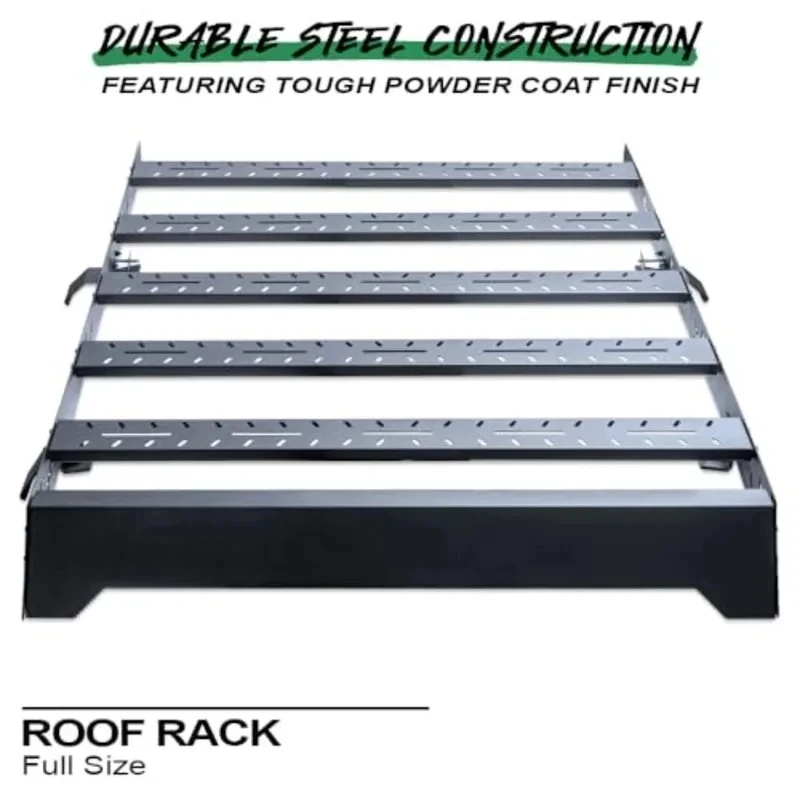 

High Quality 62x50 Inch Low Profile Roof Rack Fit Sierra 1500 2019-2025 Crew Cab Black