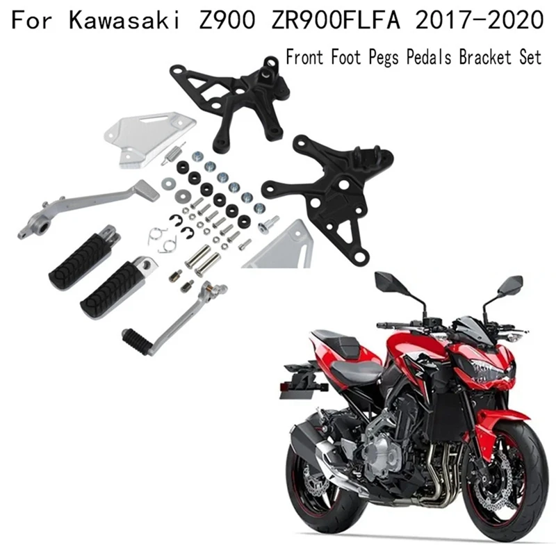 

Motorcycle Foot Pedal Rests Foot Pedal Front Foot Pegs Pedals Bracket Set For Kawasaki Z900 ZR900FLFA 2017-2020