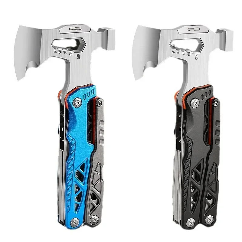 Multipurpose Outdoor Axe Hammer Pliers Folding Hammer Window Breaking Escape Hammer Outdoor Camping Portable Tool