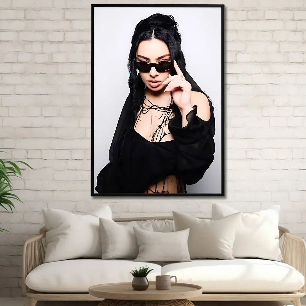 C-Charli X-Xcx Singer Poster Waterproof HD Wall Art Decal Self-Adhesive Aesthetic Decor For Home Living