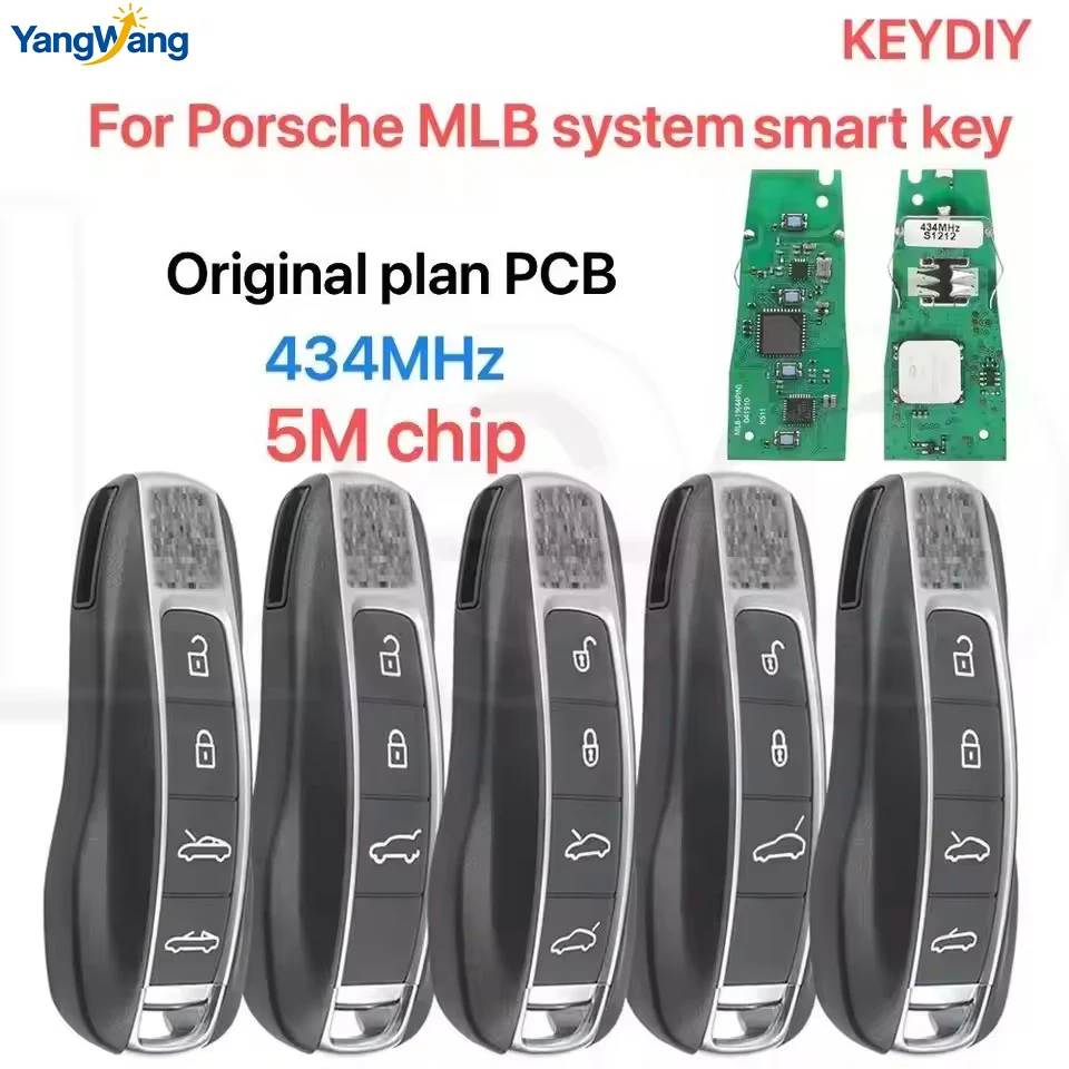 

YangWang For Porsche Cayenne Taycan Panamera 911 MLB system smart key KEYDIY original plan board with logo MLB19 433MHz 5Mchip