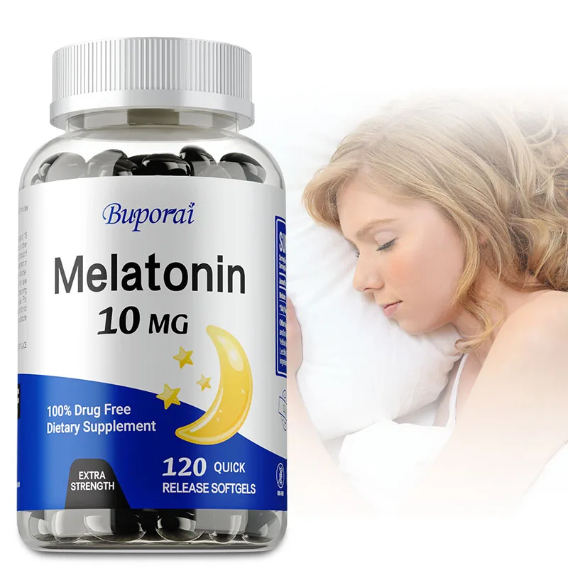 

Melatonin 10mg - Support Stress & Mood Relief, Sleep Support, Improves Insomnia, Deep Sleep, Gluten-free, Non-GMO
