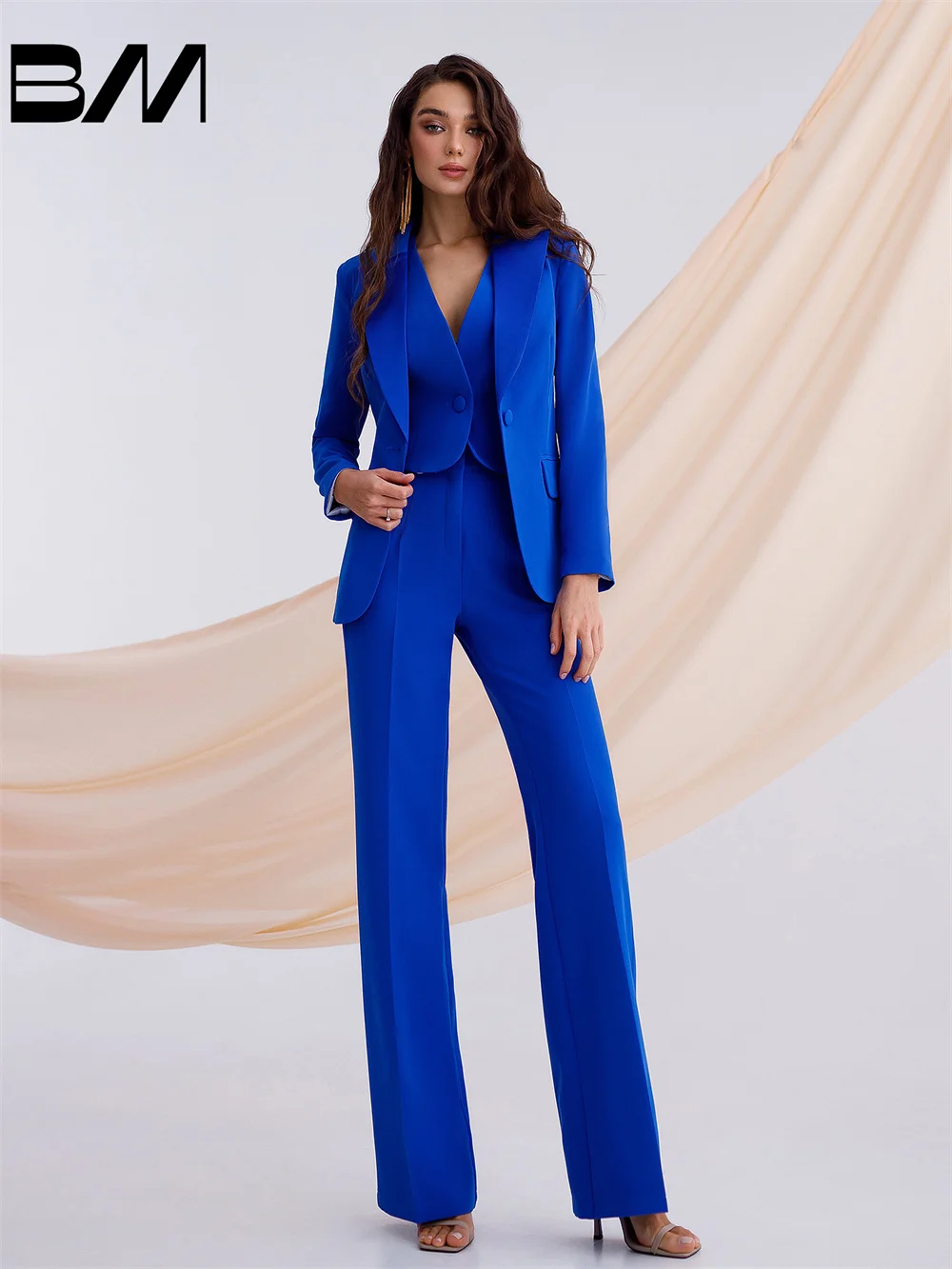 Klasyczne damskie formalne garnitury biznesowe eleganckie biurowe damskie garnitury ze spodniami smoking ślubny marynarka kostium Femme biurowa odzież robocza