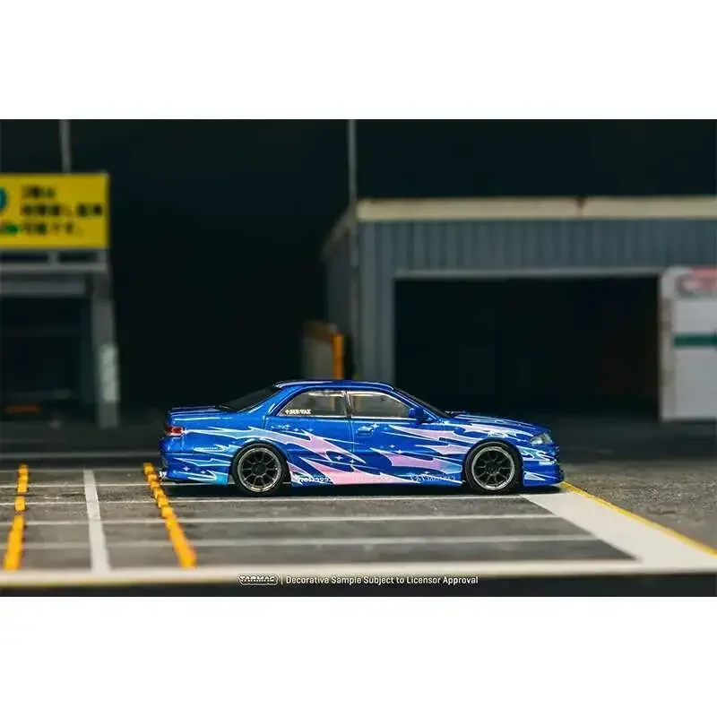 

PreSale TW 1:64 VERTEX Toyota Mark II JZX100 Blue Metallic Diecast Car Model Collection Toys Tarmac Works