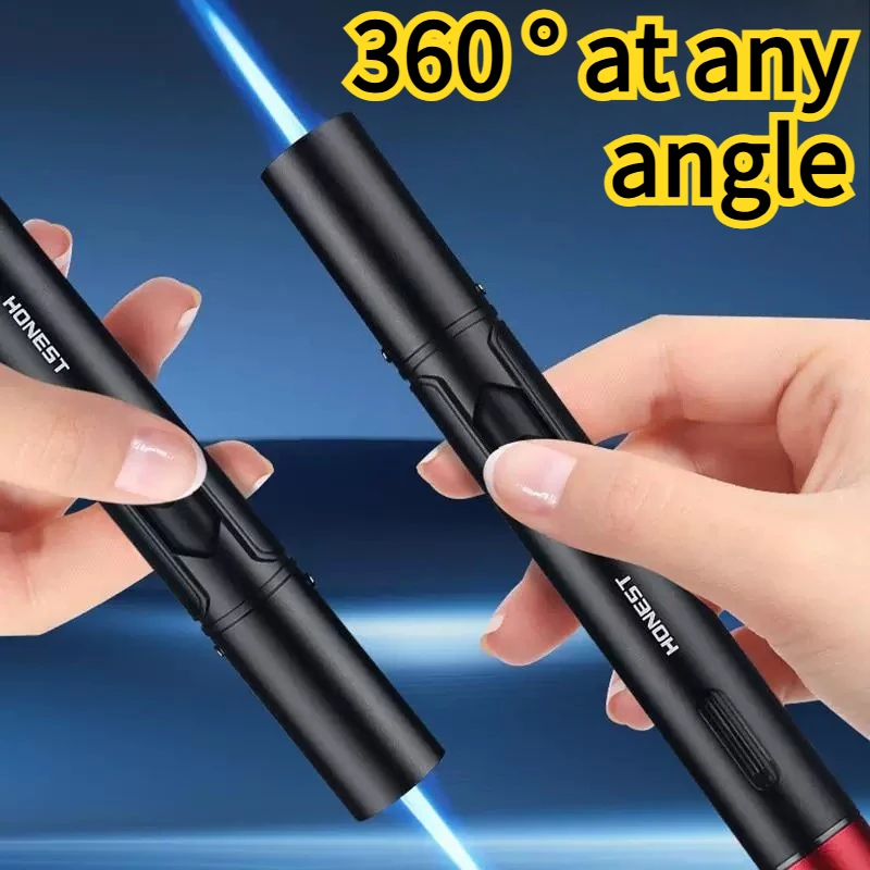 High End 4-in-1 Cigar Specific Lighter Multifunctional Windproof Portable Inflatable Cigar Lighter Cigarette Accessories