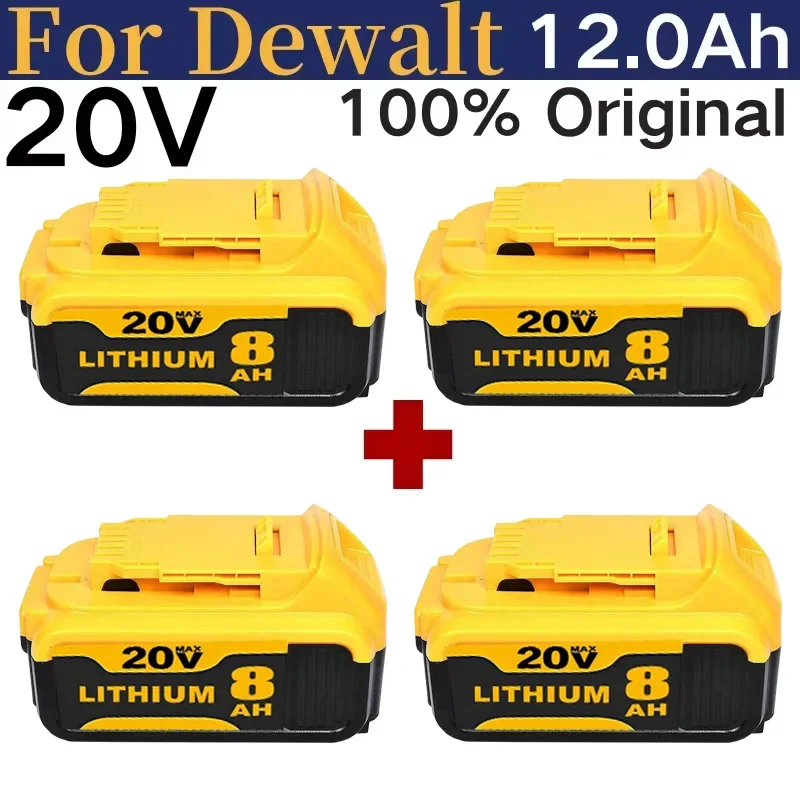 

20V DCB200 12000mAh Replacement Li-ion Battery for DeWalt DCB205 DCB201 DCB203 Power Tool Battery 20 Volt MAX With Charger