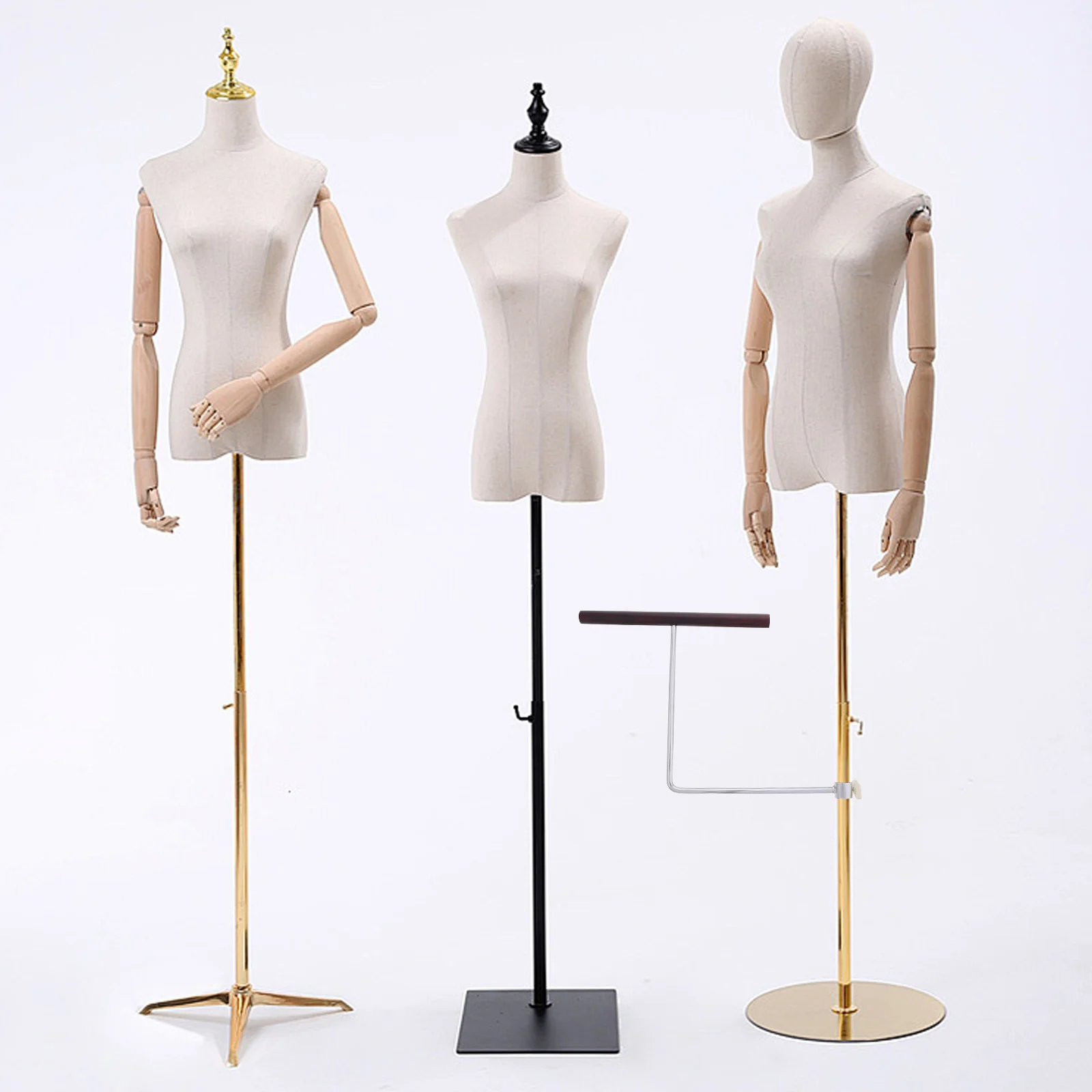 Colgador de pantalones de maniquí masculino, estante de exhibición para pantalones en forma de L, construcción de hierro y madera para organización de armario y ropa