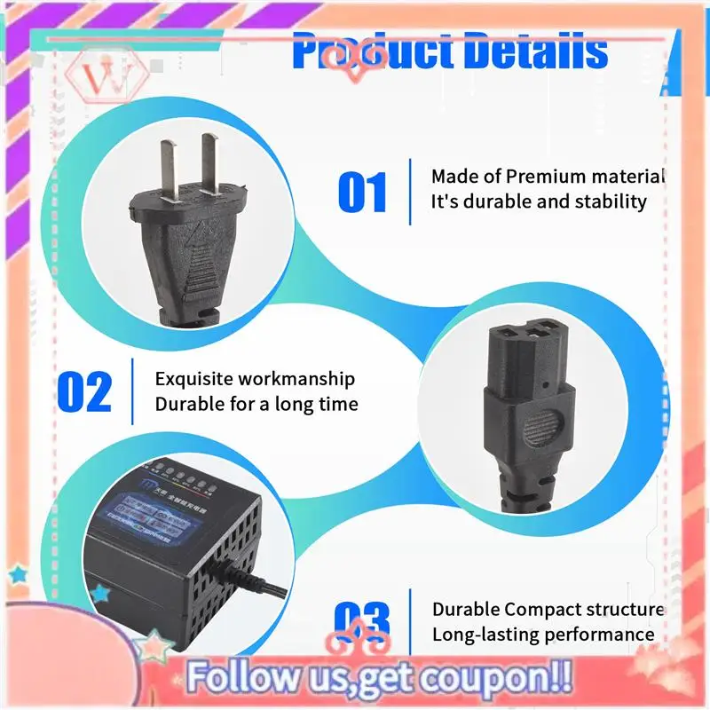 

Durable 20AH Electric Vehicle Charger With 7 Light Power Display Current Leakage Protection Lead Acid Charger