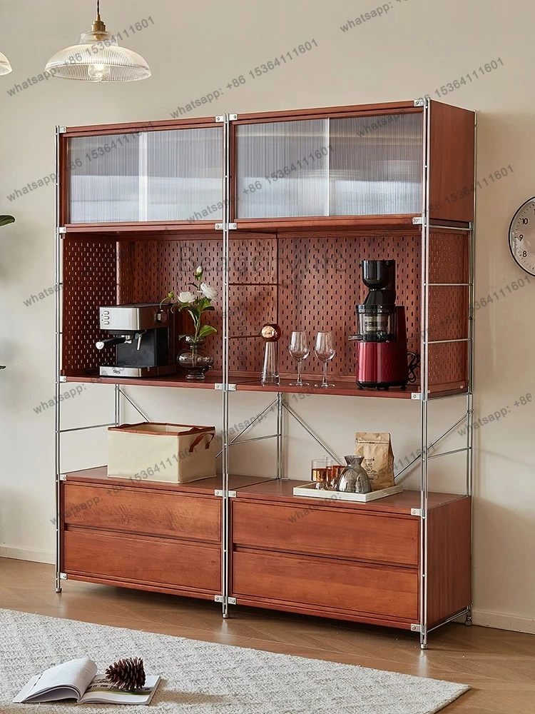Sideboard Cabinet Wall-Mounted Integrated Storage Cabinet Dining Room Living Room Storage Cabinet Tea Storage