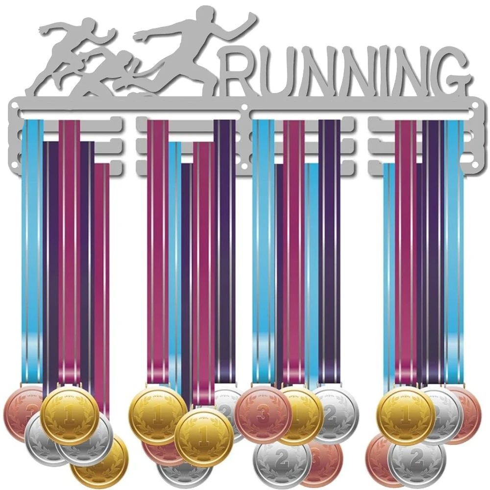 

Running Medal Holder Sport Display Hanger Rack Awards Metal Lanyard Holder Sturdy Wall Mounted Runner Athletes Players