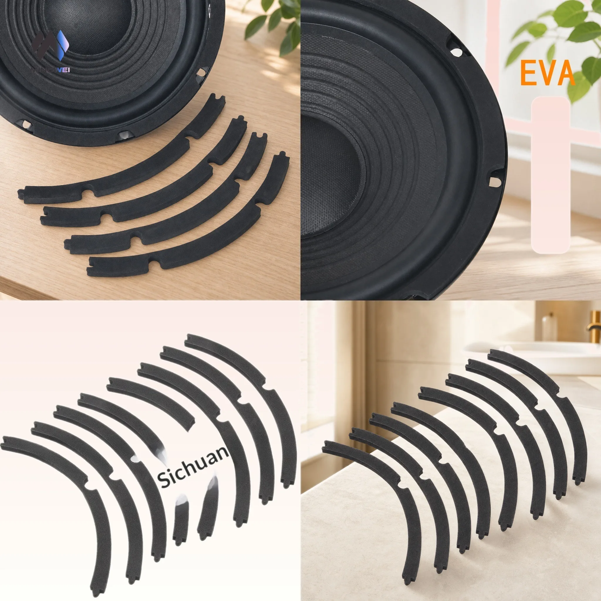MW Audio 1set Loudspeaker Speaker Blank Holder 4 5 6 6.5 8 10 12 15 18 Inch Sealing Washer Foam Speaker Blank Holder