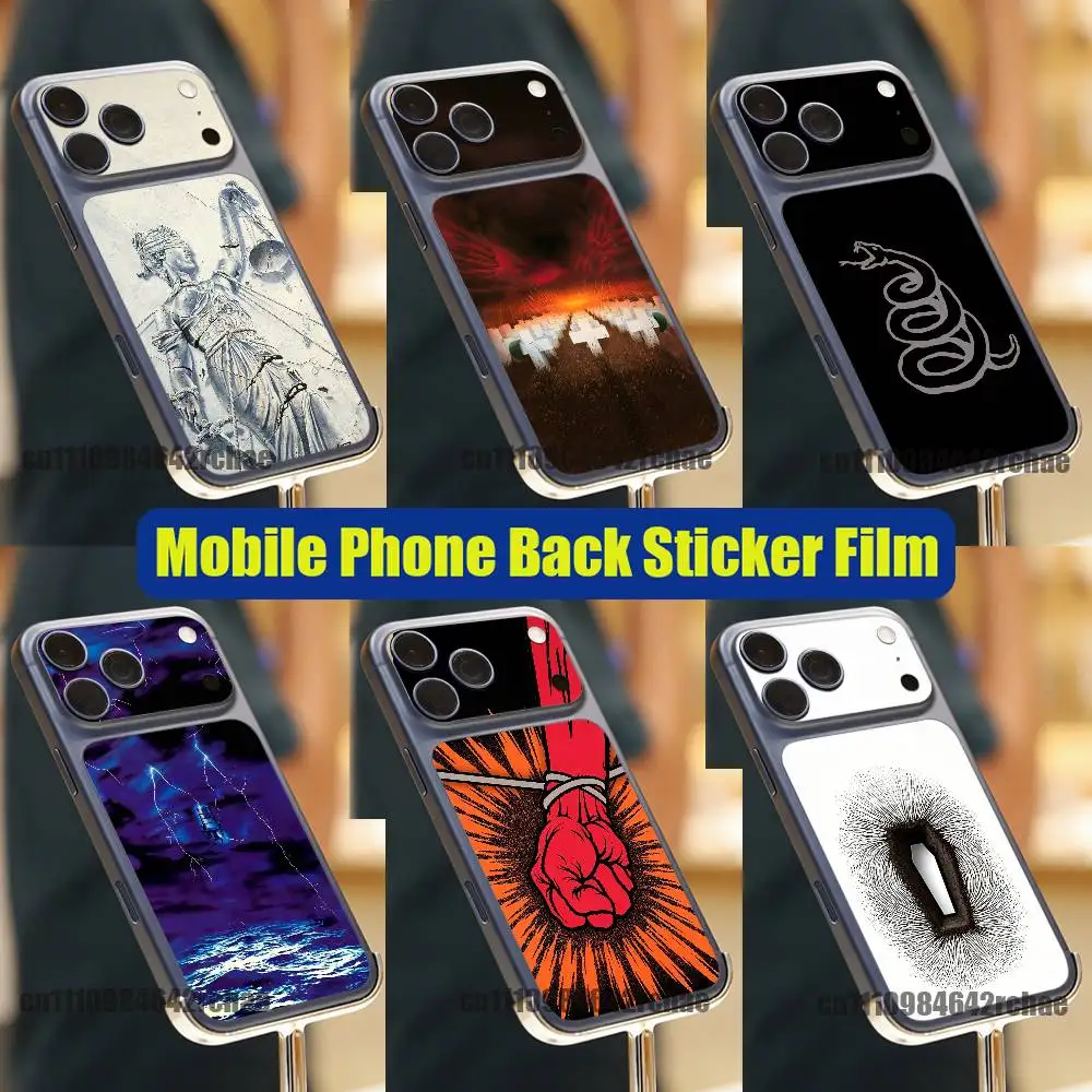 

For Music M-Metallica Album iPhone 17 Pro Max Phone Back Sticker Film Decal Skin Wrap DIY Custom Stickers Full Cover
