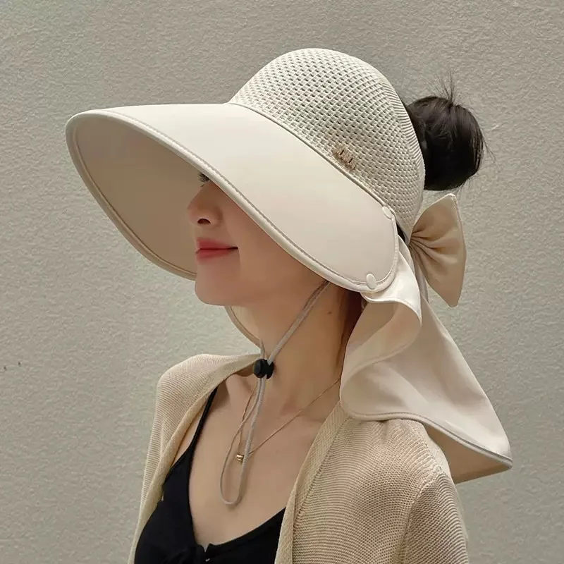 Outdoor Baseball Cap Women Wide Brimmed Sun Hat Detachable And Foldable Sun Hat Ponytail Hat