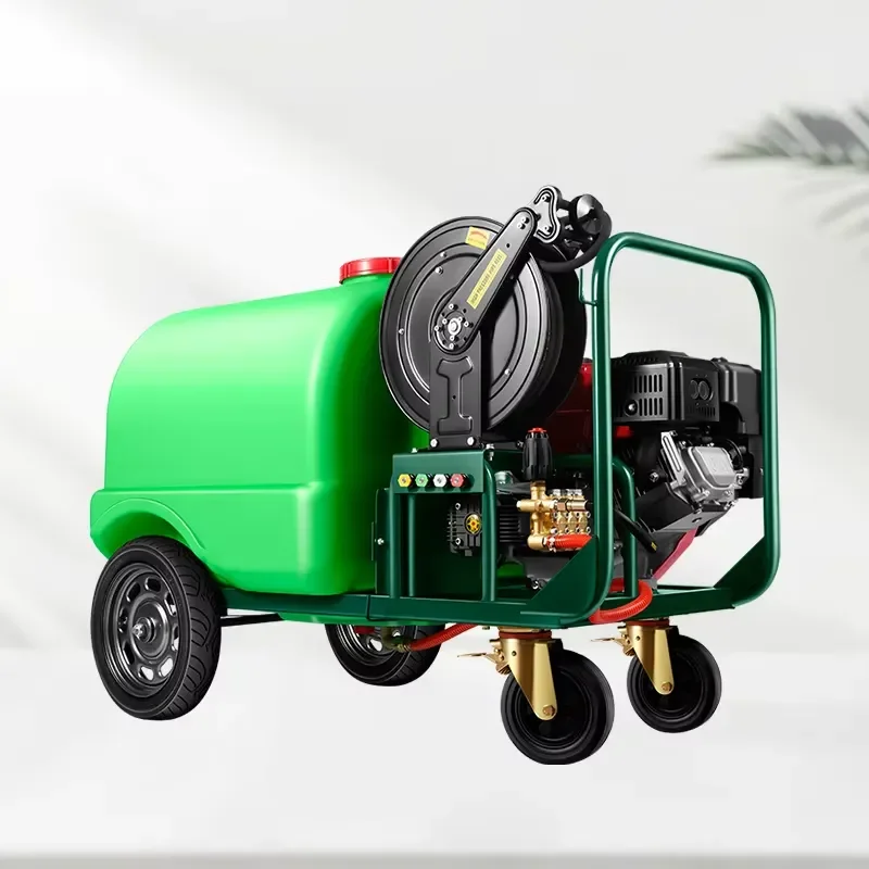 for New Type 5200psi High Pressure Mobile Washer 300L Water Tank Hand Push High Productivity Mobile Pressure Washer