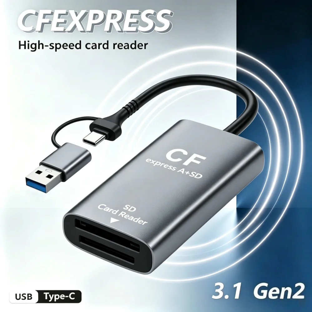 CFexpress Type A Card Reader, USB Type-C High Speed CFe Card Reader for Sony Cameras iPhone 15 MacBook Pro Air 2023